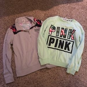 Two PINK sweatshirts